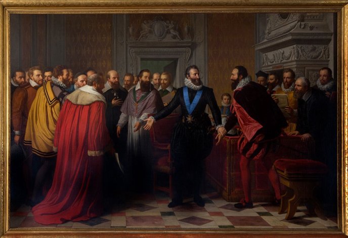 Tableau "Henri IV décidant la construction du Collège Royal" par Charles Thévenin