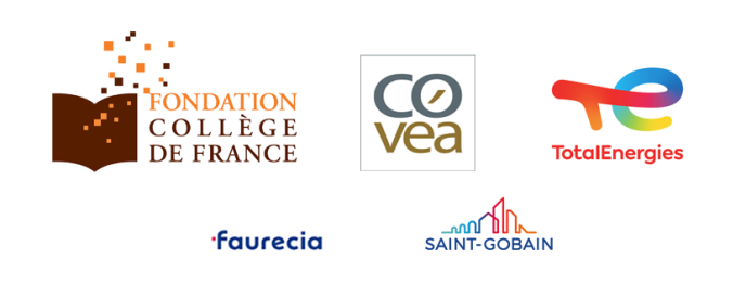 Logo Fondation du Collège de France, logo Covéa, logo TotalÉnergie, logo Faurecia, logo Saint-Gobain
