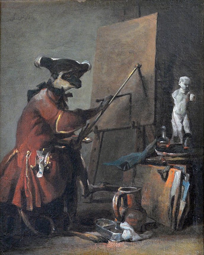 Jean Siméon Chardin, Le singe peintre © Musée des Beaux-Arts de Chartres