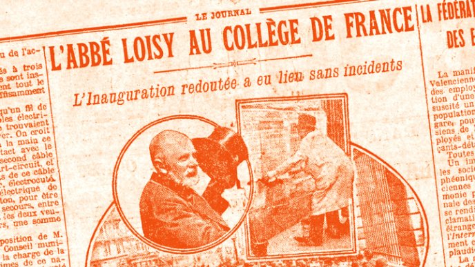 Press article "Abbé Loisy at the Collège de France"