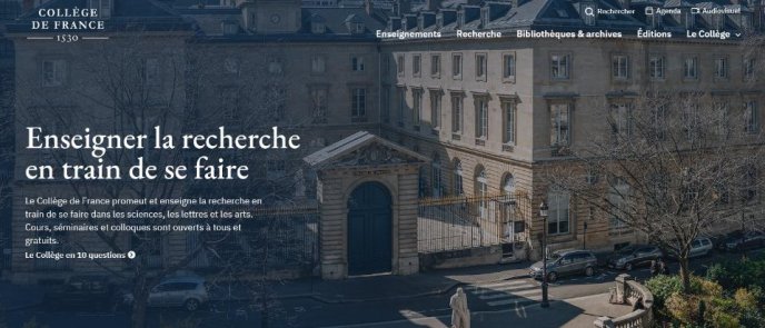 Page d'accueil nouveau site