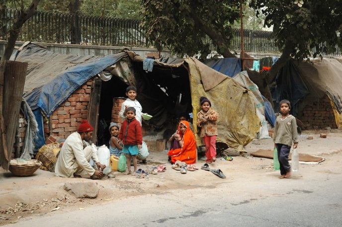 Bidonville à Delhi, Inde - 2008 (détail) © iStock