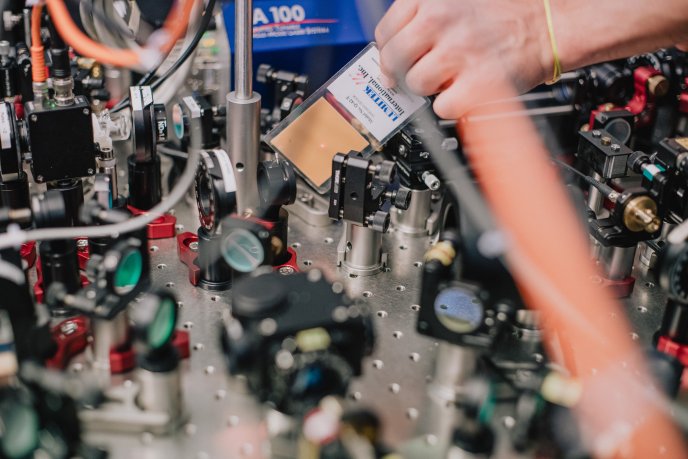 Paul Méhaignerie in the laboratory