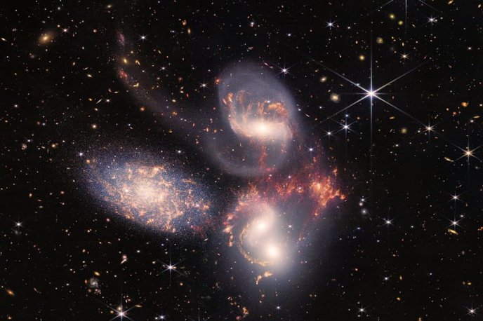 Stephan's Quintet, a group of five interacting galaxies © Photo credit: HANDOUT/NASA/AFP