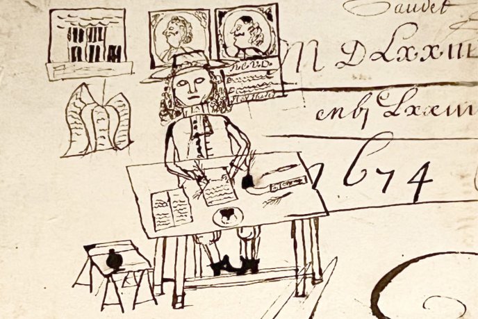 "Les minutes de l'année 1674" by the notary of Vémars, Tabellionnage de Vémars (Val-d'Oise), 1614, ADVO, 2 E 14 62