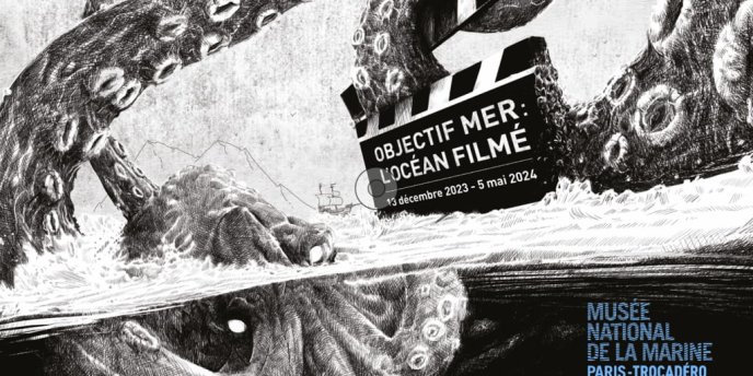 Affiche de l'exposition Objectif Mer : l’océan filmé
