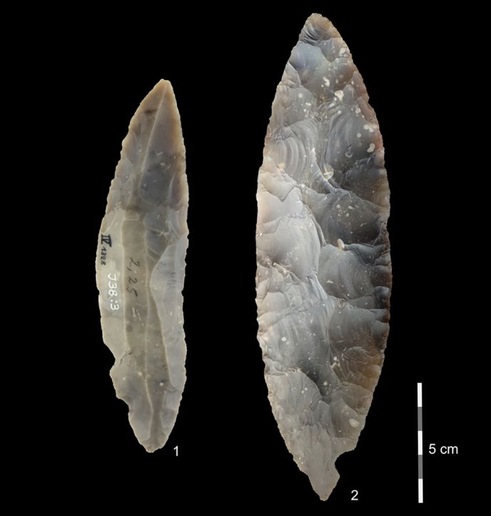 Cut stone tools from the LRJ at Ranis