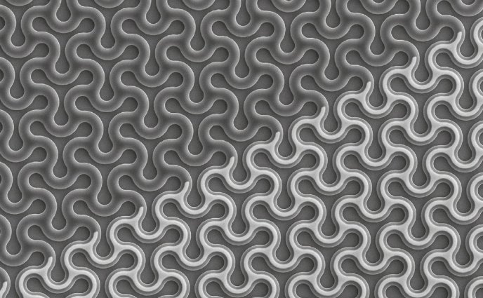 Microstructures élastiques gravées dans une multicouche de films de poylimide et platine