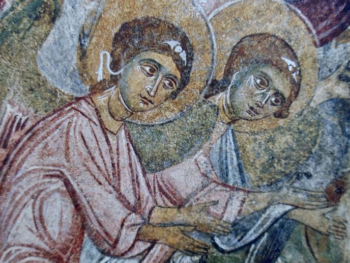 Detail from a wall painting in the parekklesion of St. Nicholas Church in Demre, cited in Çoraǧan, N. and Sheridan, M.D. (2023)