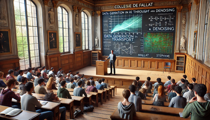 Teacher giving a lecture to students in an amphitheatre