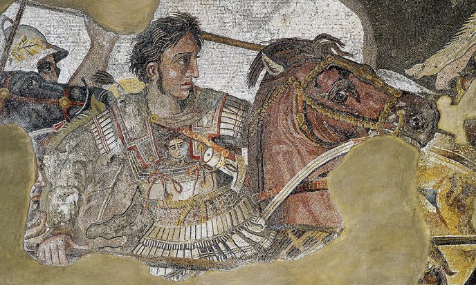 Alexandre le Grand Détail Mosaïque 2e s. av JC Pompéi