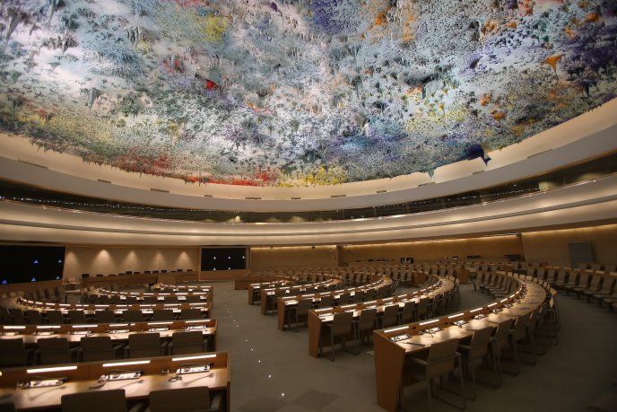 Salle de réunion du Conseil des droits de l'homme des Nations unies