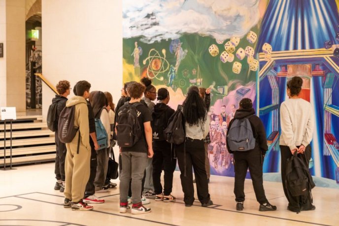 Groupe de lycéens lors de la fête de la Science 2025