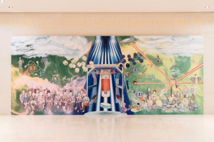 Peinture numérique "La fée quantique" de l'artiste plasticienne Caroline Delétoille (880x360 cm)