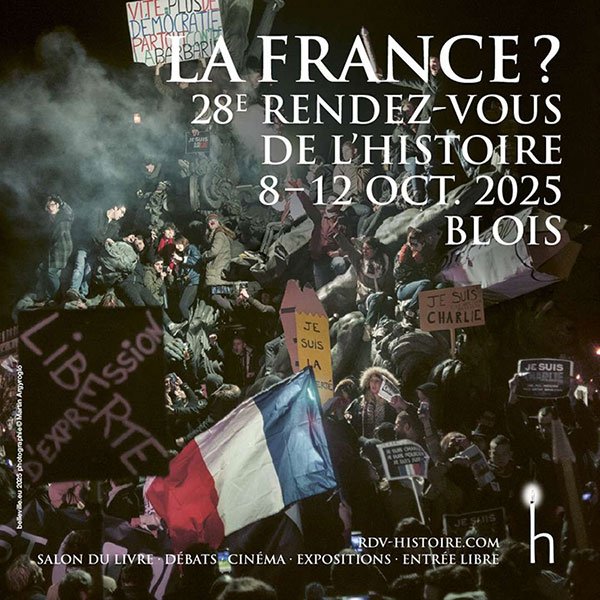 Visuel de présentation des Rendez-vous de l'histoire 2025 à Blois