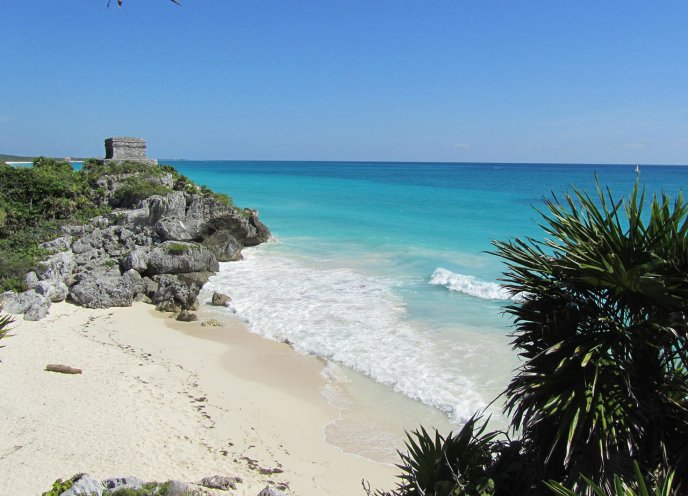 Plage à tulum (Mexique)