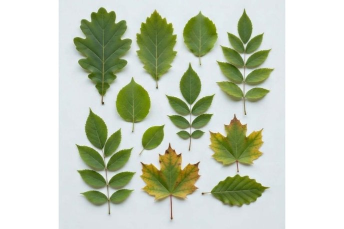 Echantillons de feuilles végétales