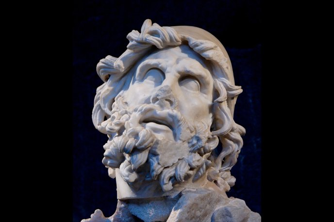 Tête d’Ulysse issue d’un groupe de sculptures représentant le héros tuant le cyclope Polyphème