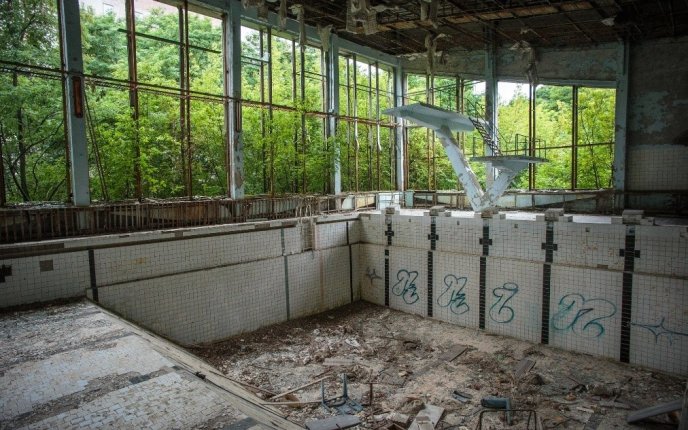 Afficher l'image en plein écran : Piscine du Gymnase Municipal de Prypiat