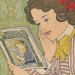 Poster of a woman reading Boon's Geïllustreerd Magazijn