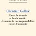 Cover of the printed edition of the opening lecture Christian Gollier