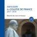 Collège de France Yearbook 2017-2018 (118th edition)