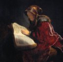 "Portrait of an old woman reading" Rembrandt 1631
