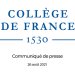 Communiqué de presse 26 août 2021