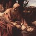 The angel intervenes to stop Isaac's sacrifice, by Caravaggio, 1603
