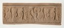 Unwinding of a steatite cylinder seal from Ras Shamra - Ugarit (RS 20.039), Late Bronze, modern imprint from the C. Schaeffer collection. Schaeffer, Collège de France archives. Original in Damascus National Museum.