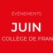 June events at Collège de France