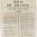 Affiche de cours du Collège Royal de France de 1828