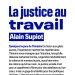 Couverture du livre d'Alain Supiot "La Justice au travail. Quelques leçons de l’histoire"