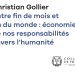Cover of the digital edition of Prof. Gollier's opening lecture