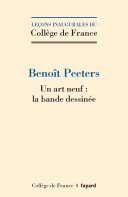 Couverture de l'édition imprimée de la leçon inaugurale de Benoît Peeters