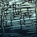 Japanese drawing of trees reflecting on water