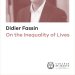 Couverture de l'édition numérique en anglais de la leçon inaugurale du Pr Didier Fassin "On the Inequality of Lives"