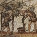 Mosaic depicting the harvest, rustic calendar, Saint-Romain-en-Gal