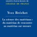 Couverture de l'édition imprimée de la leçon inaugurale du Pr Yves Bréchet