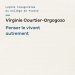 Couverture de l'édition imprimée de la leçon inaugurale de la Pr Virginie Courtier-Orgogozo