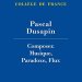 Couverture de l'édition imprimée de la leçon inaugurale du Pr Pascal Dusapin