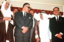 Photo taken at the 1967 Arab League summit in Khartoum, showing (left to right) King Faisal of Saudi Arabia, Gamal Abdel Nasser of Egypt and leaders of Yemen, Kuwait and Iraq (Wikipedia)
