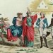 Estampe d'un auteur non identifié intitulée "Les Mortels sont égaux, ce n’est pas la naissance c’est la seule vertu qui fait la différence", vers 1791-1794