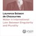 Couverture de l'édition numérique en anglais de la leçon inaugurale de la Pr Laurence Boisson de Chazournes "Water in International Law: Between Singularity and Plurality"