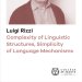 Cover of the digital edition of Prof. Luigi Rizzi's opening lecture "Complexity of Linguistic Structures, Simplicity of Language Mechanisms"