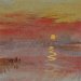 Peinture de William Turner "Le Coucher de soleil"