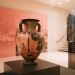 Pseudo-Panathenaic amphora decorated with two Athena Promachos. Painted ceramic, 480-450 B.C. Musée du Louvre