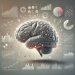 Illustration conceptuelle d'un cerveau entouré de multiples graphiques et diagrammes