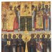 Painting on wood showing the restoration of icons celebrated by the Orthodox Church on Orthodox Sunday