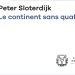 Couverture de l'édition numérique de la leçon inaugurale du Pr Peter Sloterdijk